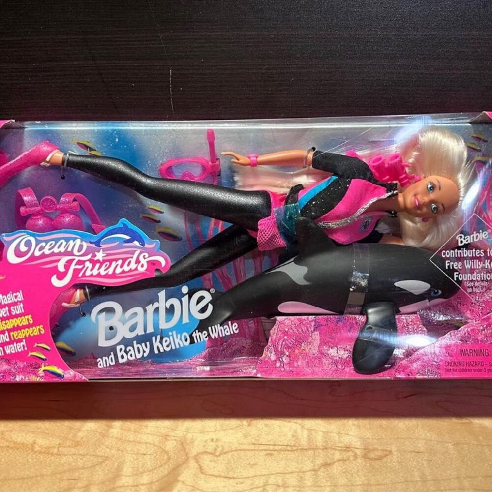 Mattel 1996 “Ocean Friends, Barbie & Baby Keiko the Whale” Barbie Doll